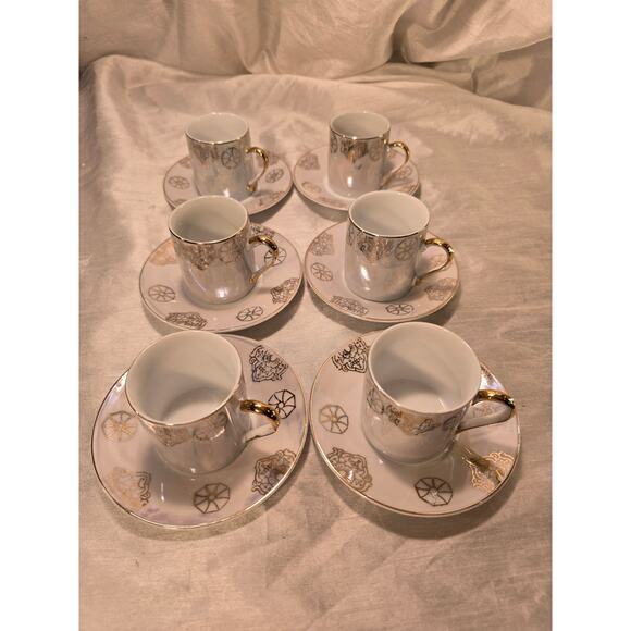 Vintage Espresso Cups and Saucers - 6 Sets - Picture 1 of 4